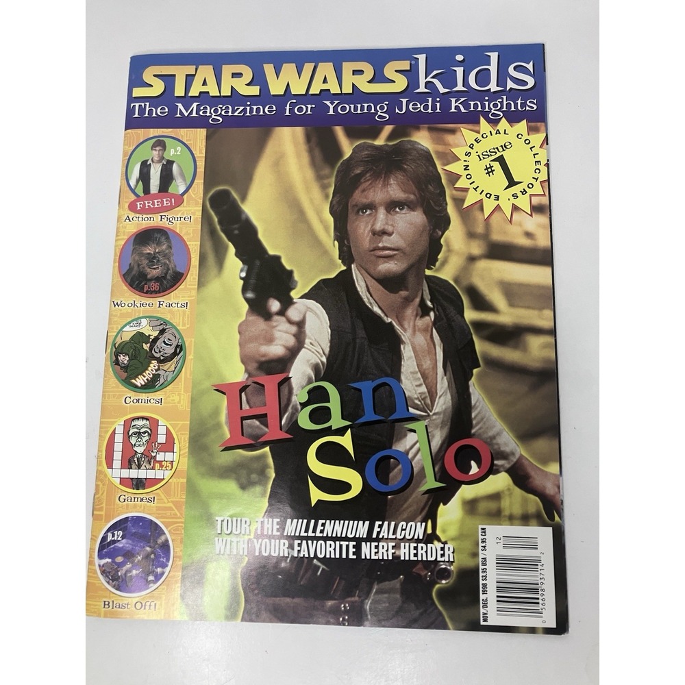 Vintage Star Wars Kids Magazine Young Jedi Knights Nov/Dec 1998 #1 Han Solo